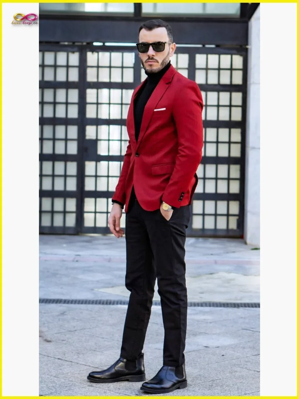 Slim Fit Blazer Lightweight Sport Coat One Button Casual Modern Jacket